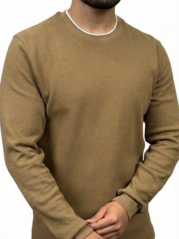 بافت یقه گرد مردانه